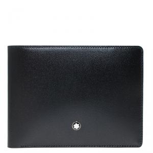 Pre Owned Montblanc Black Leather Miesterstuck Bifold Wallet