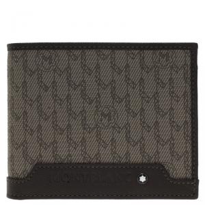 Montblanc Brown Coated Canvas and Leather Signature Bifold Wallet