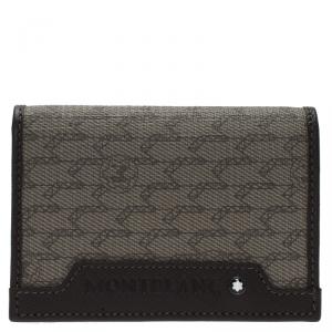Montblanc Brown Coated Canvas and Leather Signature Card Holder