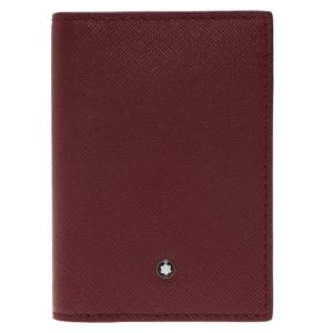MontBlanc Red Leather Sactorial Business Card Holder