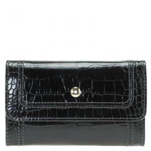 Montblanc Black Croc Embossed La Vie De Boheme Card Case