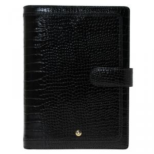 Pre Owned Montblanc Brown  Crocodile Embossed La Vie De Boheme Medium Organizer