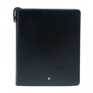 Pre Owned Montblanc Black Leather Large Meisterstuck Organizer 