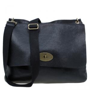 Mulberry Black Leather Messenger Bag