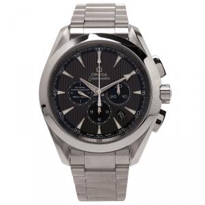 Omega Grey Stainless Steel Seamaster Aqua Terra Men's Wristwatch 44MM