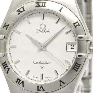 Omega White Stainless Steel Constellation Men's Wristwatch 33MM