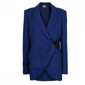 Prabal Gurung Navy Tuxedo Wrap Jacket M