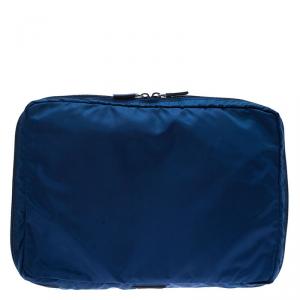 Prada Blue Nylon Laptop Case
