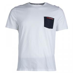 Prada White Crewneck Short Sleeve T-Shirt XL