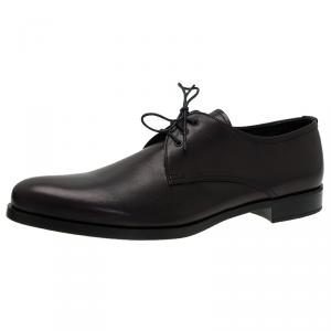 Prada Black Leather Lace Up Oxfords Size 45