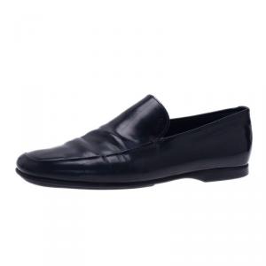 Prada Black Leather Loafers Size 43.5