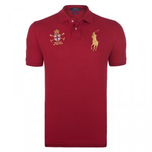 Pre Owned Polo Ralph Lauren Red Mercer Polo Team Shirt XL
