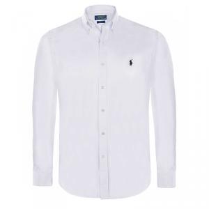 Pre Owned Polo Ralph Lauren White/Black Logo Long Sleeve Shirt XL