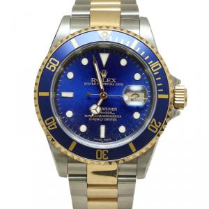 Rolex Blue Stainless Steel Submariner Men's Wristwatch 40MM