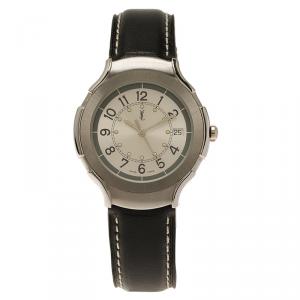 Saint Laurent Paris Silver Stainless Steel Classic Men's Wristwatch 36MM