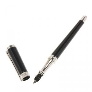 S.T. Dupont Thematic Audrey Hepburn Limited Edition Black Lacquer Palladium Finish Fountain Pen With 18k Gold Medium Nib