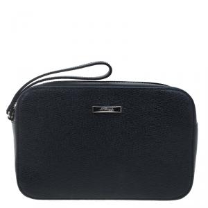 St Dupont Black Leather Pouch