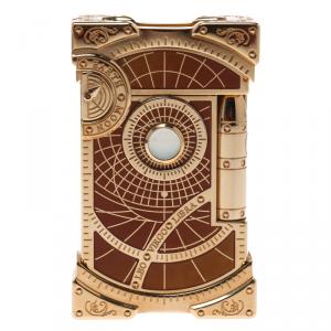 S.T. Dupont Brown Lacquer and Gold Finish Shoot The Moon Limited Edition Lighter 