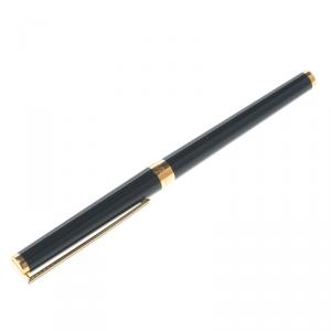 S.T. Dupont Navy Blue Lacquer Gold Plated Ballpoint Pen