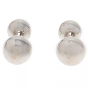 Pre Owned Tiffany & Co. Silver Barbell Men's Cufflinks