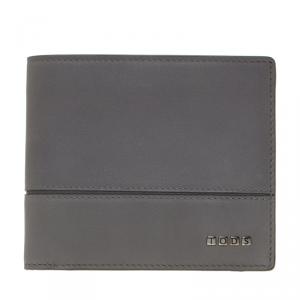 Tod's Grey Leather Compact Bifold  Wallet 