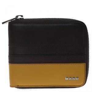 Tod's Two Tone Leather Zip Around Wallet