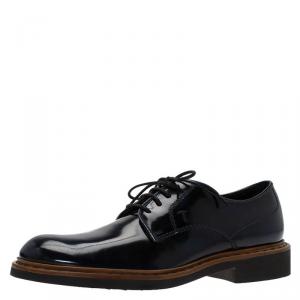 Tod's Denim Blue Leather Oxfords Size 41