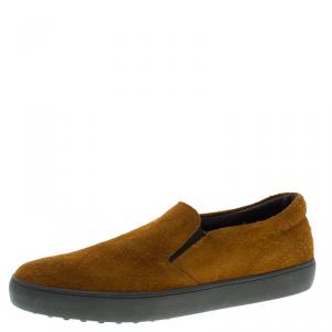 Tod's Brown Suede Slip On Sneakers Size 42.5