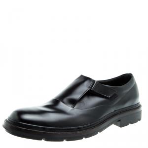 Tod's Black Leather Monk Strap Shoes Size 44.5