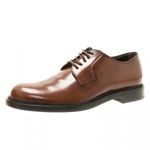 Tod's Brown Leather Lace Up Men's Derby Size 42 