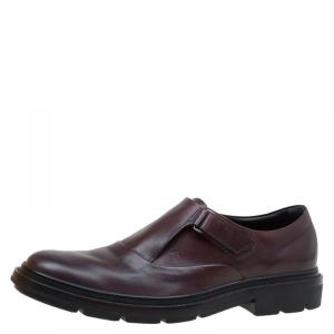 Tod's Brown Leather Monk Strap Shoes Size 42.5