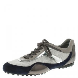 Tod's Tricolor Leather and Suede Sneakers Size 39