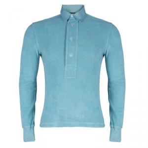 Tom Ford Men's Turquoise Cotton Polo Shirt S