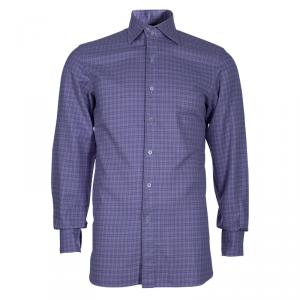 Tom Ford Men's Purple Check Shirt M