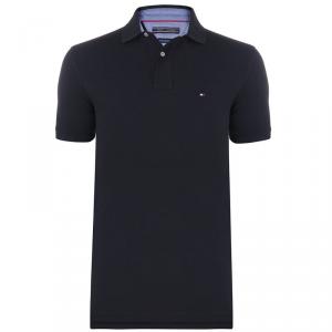 Tommy Hilfiger Black Logo Polo Shirt M