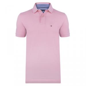 Tommy Hilfiger Pink Logo Polo Shirt M