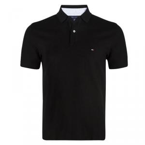 Tommy Hilfiger Black Short Sleeve Polo T-Shirt S
