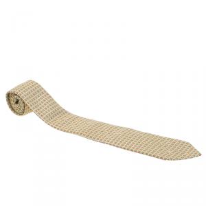 Valentino Beige Printed Silk Tie