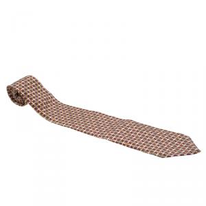 Valentino Burgundy Printed Silk Tie