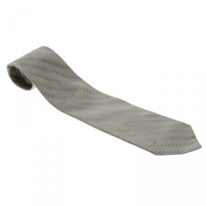 Valentino Beige Patterned Silk Traditional Tie
