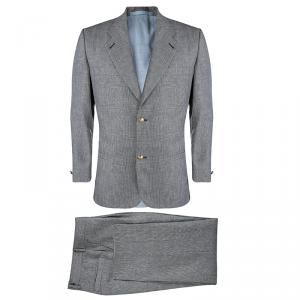 Versace Monochrome Glen Plaid Suit M/L