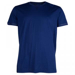 Z Zegna Blue Crew Neck T-Shirt XL