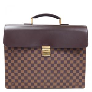 Pre Owned Louis Vuitton Damier Ebene Canvas Altona Briefcase GM