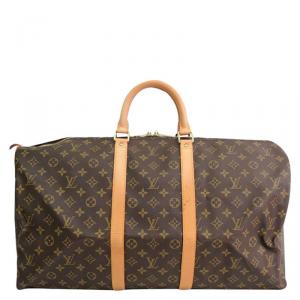 Pre Owned Louis Vuitton Monogram Canvas Keepall 55