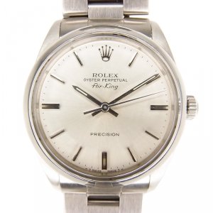Rolex Silver Stainless Steel Air King Women's Wristwatch 34MM