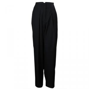 مملوكة مسبقًا بنطلون 3.1 فيليب ليم بوسط مرتفع وأرجل عريضة أسود M