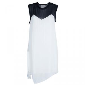 مملوكة مسبقًا فستان 3.1 فيليب ليم أسود وأبيض بلا أكمام M