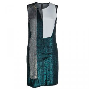 Pre Owned 3.1 Phillip Lim Colorblock Silk Sequin Embellished Sleeveless Shift Dress S