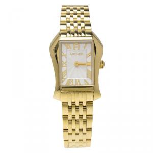 Pre Owned Aigner Urbino Yellow Gold Tone Stainless Steel Women's Wristwatch 26MM