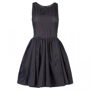 Azzedine Alaia Monochrome Flare Dress M